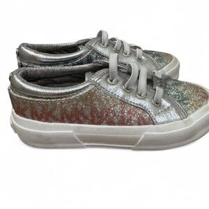 MICHAEL Michael Kors Glittery Silver and rainbow Kids Sneakers